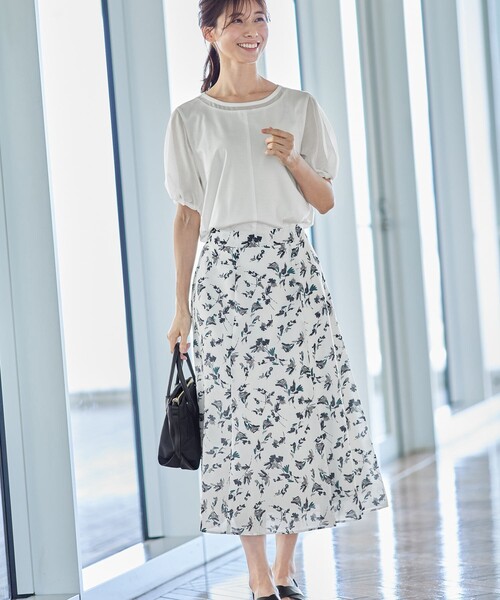 Reflect（リフレクト）の「◆【SALE／接触冷感／マシンウォッシュ可】シアースリーブカットソー（Tシャツ/カットソー・レディース・ブラック/ブルーグリーン/オフホワイト・09/05/07/11/13/15 /17）」の4枚目の写真