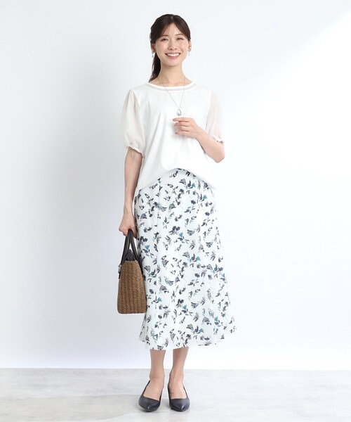 Reflect（リフレクト）の「◆【SALE／接触冷感／マシンウォッシュ可】シアースリーブカットソー（Tシャツ/カットソー・レディース・ブラック/ブルーグリーン/オフホワイト・09/05/07/11/13/15 /17）」の18枚目の写真