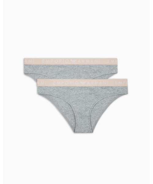 【セール】【エンポリオ アルマーニ】ASV ショーツ2枚セット オーガニックコットン製 アイコニック ロゴ入りのウエストバンド（ショーツ）｜EMPORIO ARMANI（エンポリオアルマーニ）