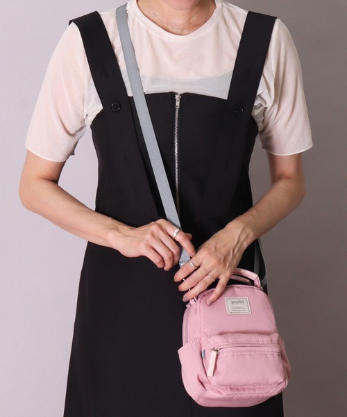 anello(アネロ)の「(LF)【anello】4ポケット ハンドル付き 2WAY ナノ ショルダーバッグ(ショルダーバッグ・レディース・ベージュ/グレー/ブラック/ブルーグレー/スモークピンク・ONE SIZE)」の5枚目の写真