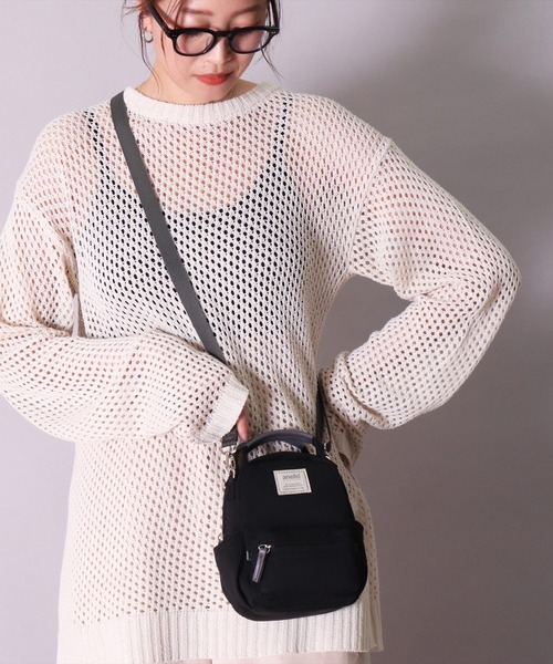 anello(アネロ)の「(LF)【anello】4ポケット ハンドル付き 2WAY ナノ ショルダーバッグ(ショルダーバッグ・レディース・ベージュ/グレー/ブラック/ブルーグレー/スモークピンク・ONE SIZE)」の10枚目の写真