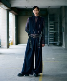 HARE | 【UNDERGROUND MODE】2Pノースリーブジャケット＊タックワイドパンツ(HARE)(テーラードジャケット)