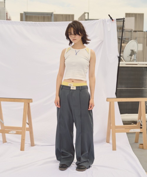 common gull products.(コモンガルプロダクツ)の「黄色いラグランタンク(タンクトップ・レディース・イエロー/オフホワイト・フリー)」の12枚目の写真
