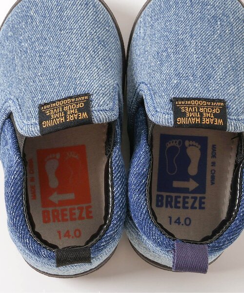 BREEZE(ブリーズ)の「左右迷わない!スリッポン(スニーカー・キッズ・ブラック/ネイビー/インディゴブルー/オフホワイト・15 /18/17/19/14/16)」の12枚目の写真