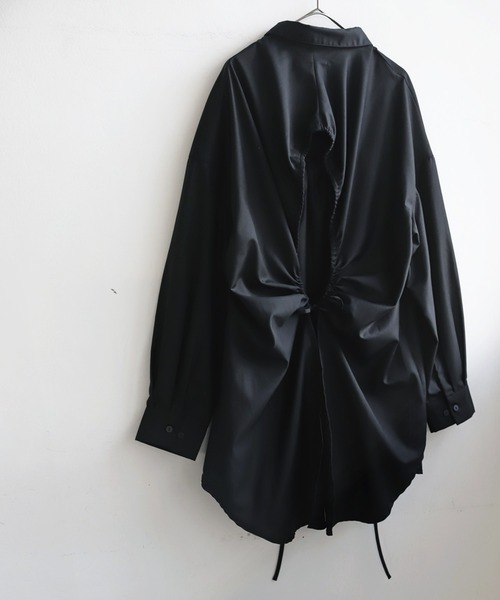 antiqua（アンティカ）の「ドロストギャザーシャツ（シャツ/ブラウス・レディース・ブラック・ONE SIZE）」の16枚目の写真