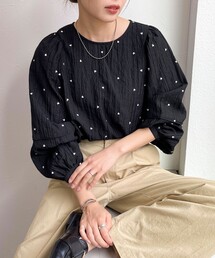 fredy emue | 【WEB限定デザインあり】刺繍袖ボリュームブラウス(シャツ/ブラウス)