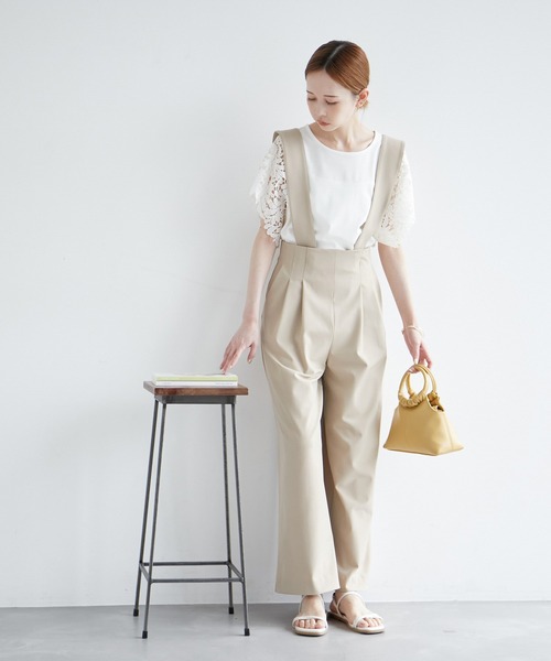 ROPE' PICNIC(ロペピクニック)の「新色追加/袖レースカットトップス/リンクコーデ(Tシャツ/カットソー・レディース・オフホワイト/ブルー/ブラック/ピンク系その他・38)」の14枚目の写真
