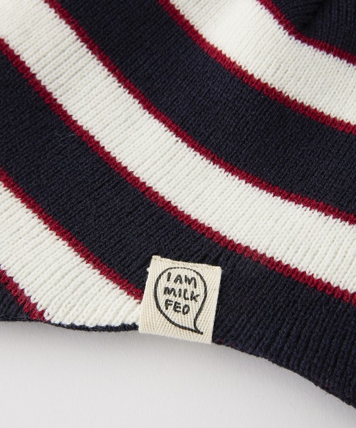 MILKFED.（ミルクフェド）の「STRIPED KNIT CAP（ニットキャップ/ビーニー・レディース・ピンク/ネイビー/ライトブルー・ONE SIZE）」の9枚目の写真