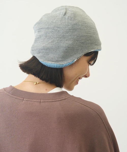 MILKFED.（ミルクフェド）の「STRIPED KNIT CAP（ニットキャップ/ビーニー・レディース・ピンク/ネイビー/ライトブルー・ONE SIZE）」の22枚目の写真