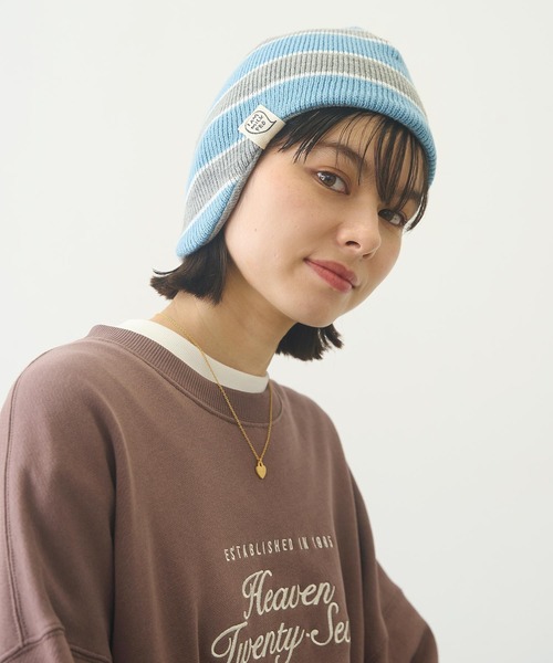 MILKFED.（ミルクフェド）の「STRIPED KNIT CAP（ニットキャップ/ビーニー・レディース・ピンク/ネイビー/ライトブルー・ONE SIZE）」の13枚目の写真