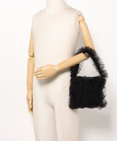 flower(フラワー)の「フリルチュールバッグ(ハンドバッグ・レディース・ブラック/アイボリー・FREE)」の17枚目の写真