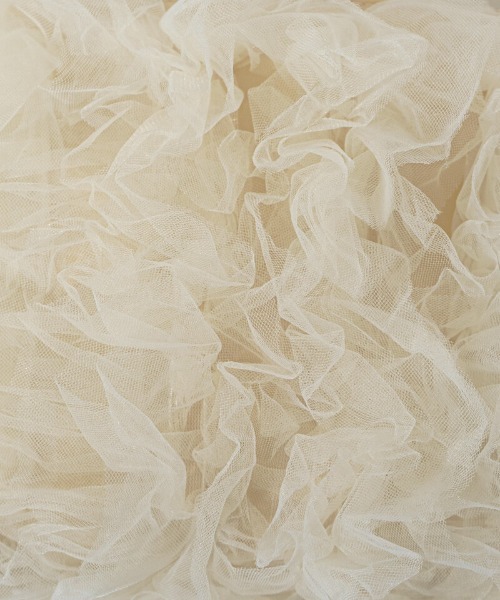 flower(フラワー)の「フリルチュールバッグ(ハンドバッグ・レディース・ブラック/アイボリー・FREE)」の15枚目の写真