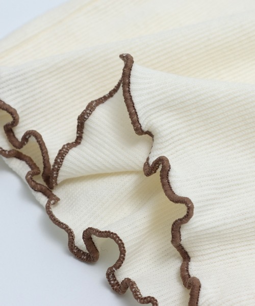 chil2（チルツー）の「ビッグカラーリブ長袖カットソー（Tシャツ/カットソー・キッズ・ブラック/クリーム/ピンク・80ｃｍ/90cm/100cm/110cm/120cm/130cm/140cm）」の12枚目の写真