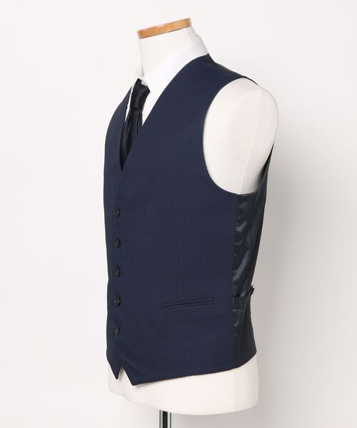 m.f.editorial（エムエフエディトリアル）の「m.f.エディトリアル メンズ リバーシブル ジレベスト（スーツベスト・メンズ・ブルー・MEDIUM/LARGE/X-LARGE）」の3枚目の写真
