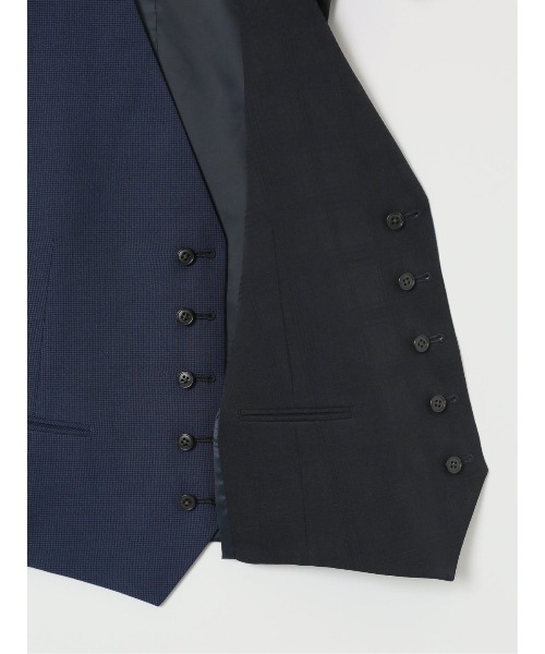 m.f.editorial（エムエフエディトリアル）の「m.f.エディトリアル メンズ リバーシブル ジレベスト（スーツベスト・メンズ・ブルー・MEDIUM/LARGE/X-LARGE）」の5枚目の写真