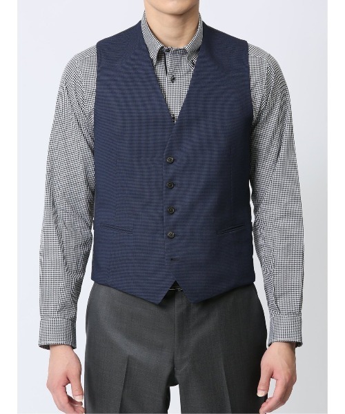 m.f.editorial（エムエフエディトリアル）の「m.f.エディトリアル メンズ リバーシブル ジレベスト（スーツベスト・メンズ・ブルー・MEDIUM/LARGE/X-LARGE）」の19枚目の写真