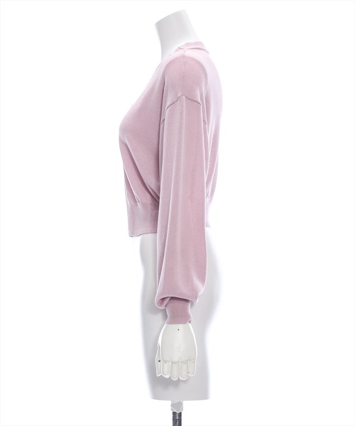 clear（クリア）の「ビジューリボン付きカーディガン [大人 カジュアル 着回し力抜群]≪再入荷≫（カーディガン/ボレロ・レディース・アイボリー/グレー/ピンク・F）」の12枚目の写真