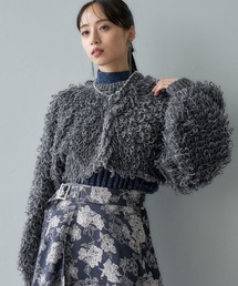 HARE | 2WAYループアミショートニットカーディガン(HARE)(ニット/セーター)