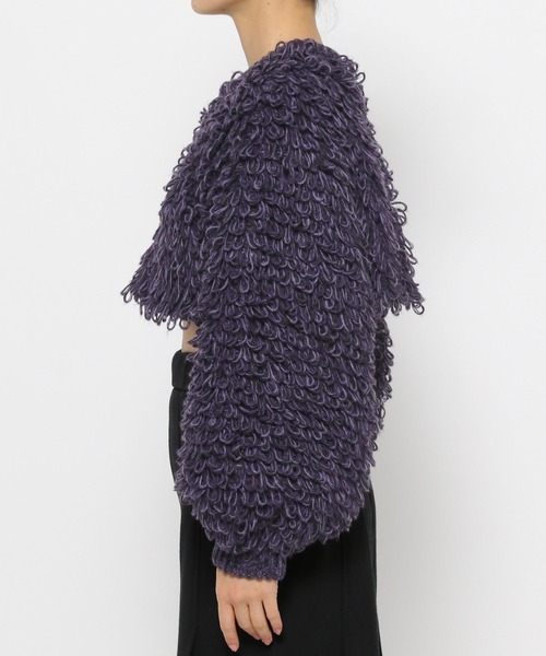 HARE（ハレ）の「2WAYループアミショートニットカーディガン(HARE)（ニット/セーター・レディース・グレー/パープル・FREE）」の22枚目の写真