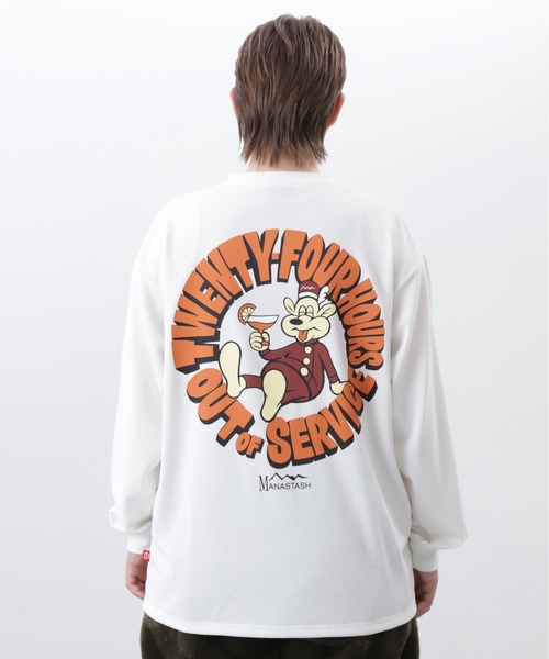 MANASTASH／マナスタッシュ／RE:POLY  L／S TEE 24HRS SALE】MANASTASH RE:POLY L/S TEE 24HRS WHITE - FIVESTAR
