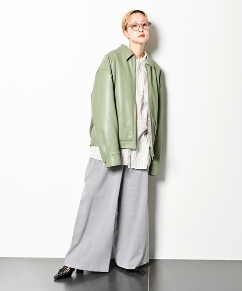CITYSHOP（シティーショップ）の「FAUX LEATHER ブルゾン