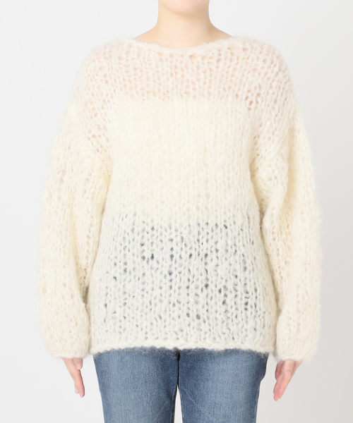 plage（プラージュ）の「HAND KNIT ジャンボタム プルオーバー（ニット/セーター・レディース・アイボリー/ベージュ/パープル・FREE）」の18枚目の写真