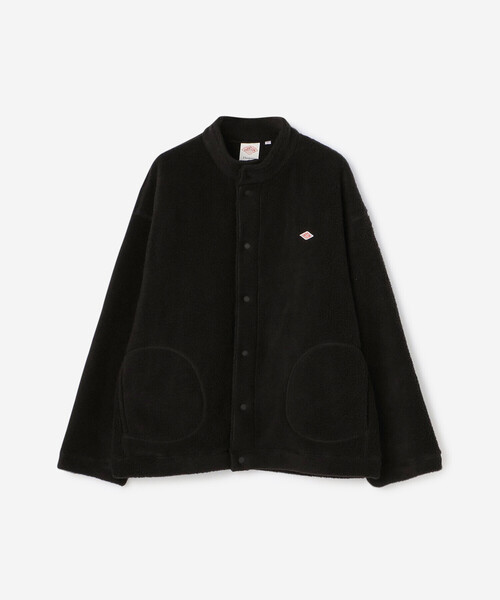 DANTON ブラック カーディガン DANTON（ダントン）の「DANTON | ダブルフェイスボア カーディガン MEN