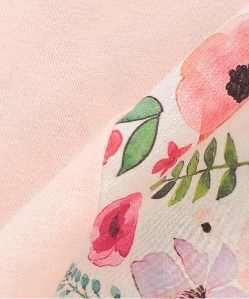 Love&Peace&Money（ラブアンドピースアンドマネー）の「【人気商品再入荷】【直営店で取り扱い無し】花柄切替えティアードチュニック（チュニック・キッズ・ラベンダー/ピンク・80ｃｍ/90cm/110cm/100cm/120cm/130cm）」の6枚目の写真