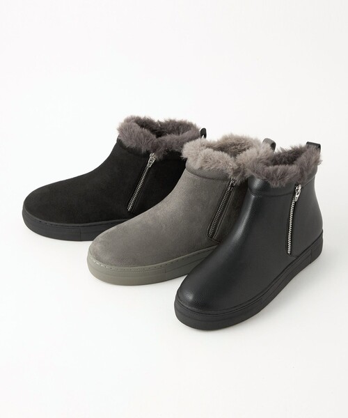 green label relaxing(グリーンレーベルリラクシング)の「【WEB限定】 ハイカットウォーム スニーカー -撥水-(ブーツ・レディース・グレー/ブラック/その他1・S/M/L/XL)」の18枚目の写真