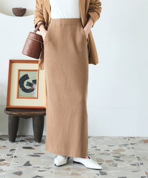 KOBE LETTUCE | [ 選べるサイズ 丈 ] アンチピリングリブニットスカート(スカート)