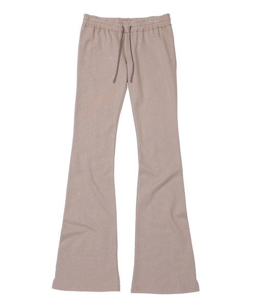 【SCULPTOR】グリッターブーツカットスウェットパンツベージュ SCULPTOR（スカルプター）の「Glitter Boots Cut Sweatpants
