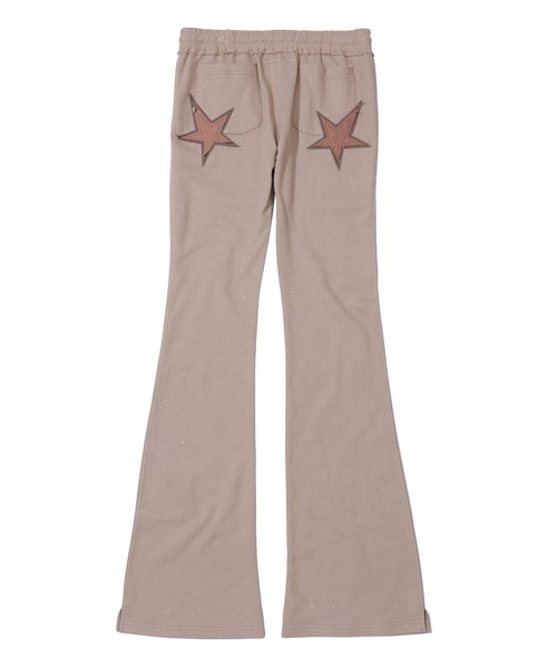 【SCULPTOR】グリッターブーツカットスウェットパンツベージュ SCULPTOR（スカルプター）の「Glitter Boots Cut Sweatpants