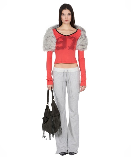 【SCULPTOR】グリッターブーツカットスウェットパンツベージュ SCULPTOR（スカルプター）の「Glitter Boots Cut Sweatpants