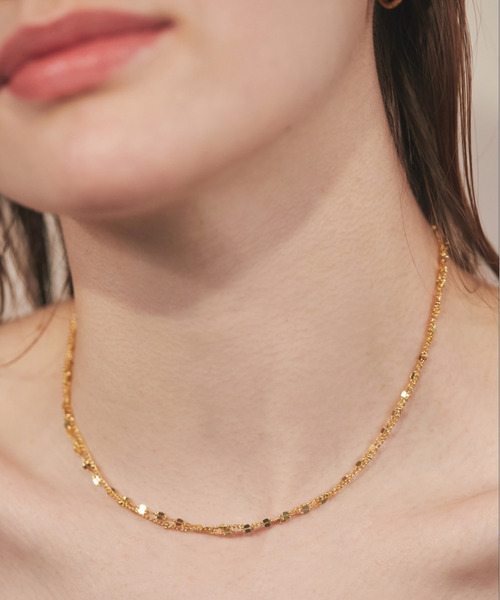 ciite' surgical stainless（シーテサージカルステンレス）の「【 金属アレルギー対応 】 2連チェーンネックレス サージカルステンレス（ネックレス・レディース・ゴールド/シルバー・FREE）」の5枚目の写真