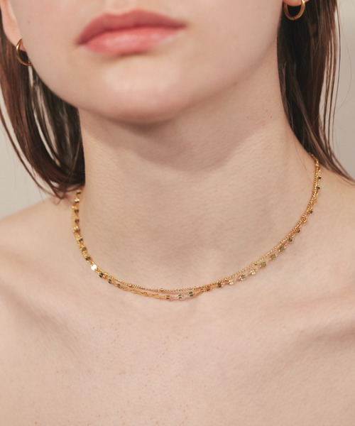 ciite' surgical stainless（シーテサージカルステンレス）の「【 金属アレルギー対応 】 2連チェーンネックレス サージカルステンレス（ネックレス・レディース・ゴールド/シルバー・FREE）」の19枚目の写真