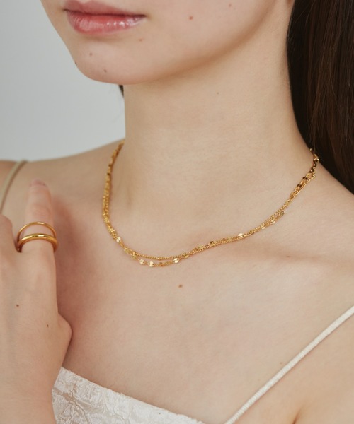 ciite' surgical stainless（シーテサージカルステンレス）の「【 金属アレルギー対応 】 2連チェーンネックレス サージカルステンレス（ネックレス・レディース・ゴールド/シルバー・FREE）」の14枚目の写真