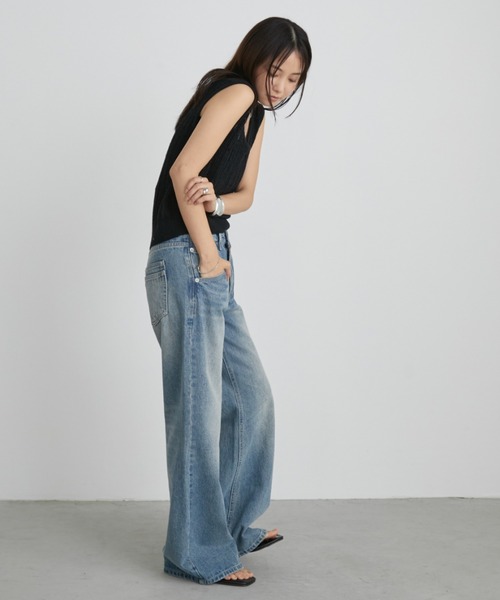 アンドマリー フレアデニムパンツ ライトブルー アンドマリー フレア