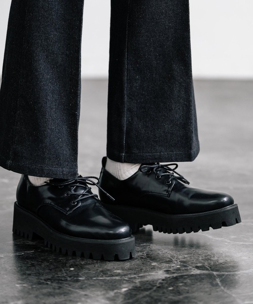 【セール】プレ－ントゥ ワークソールフェイクレザーシューズ（ドレスシューズ）｜Rocky Monroe（ロッキーモンロー）