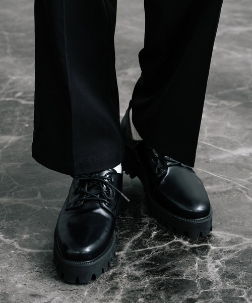【セール】プレ－ントゥ ワークソールフェイクレザーシューズ（ドレスシューズ）｜Rocky Monroe（ロッキーモンロー）