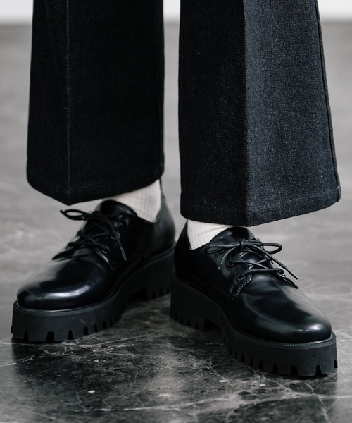 【セール】プレ－ントゥ ワークソールフェイクレザーシューズ（ドレスシューズ）｜Rocky Monroe（ロッキーモンロー）