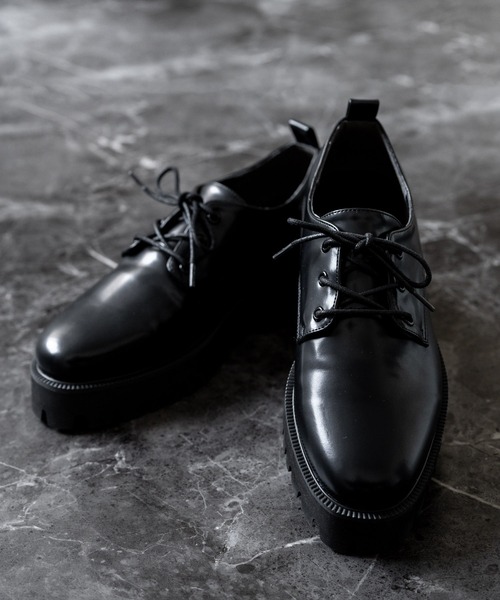 【セール】プレ－ントゥ ワークソールフェイクレザーシューズ（ドレスシューズ）｜Rocky Monroe（ロッキーモンロー）