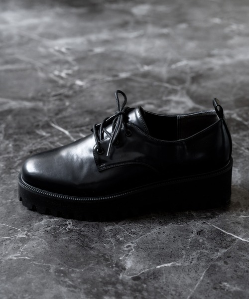 【セール】プレ－ントゥ ワークソールフェイクレザーシューズ（ドレスシューズ）｜Rocky Monroe（ロッキーモンロー）
