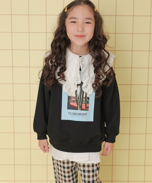 LEPSIM（レプシィム）の「【KIDS】PHOTO裏毛スウェット　204904（スウェット・キッズ・ブラック/オフホワイト・120/140）」の12枚目の写真