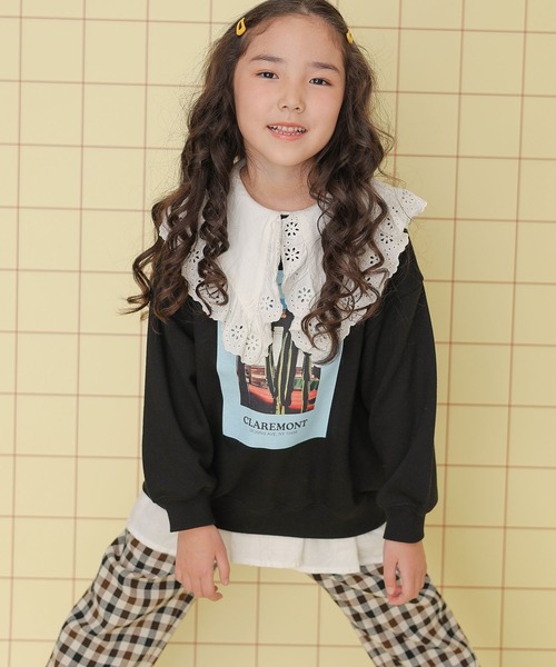 LEPSIM（レプシィム）の「【KIDS】PHOTO裏毛スウェット　204904（スウェット・キッズ・ブラック/オフホワイト・120/140）」の13枚目の写真