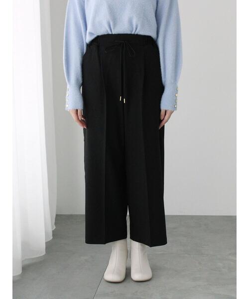 Te chichi TERRASSE（テチチテラス）の「【イージーケア/ストレッチ】タックストレートパンツ（その他パンツ・レディース・グリーン/モカ/ブラック/グレー/チャコールグレー・M/L/S）」の7枚目の写真