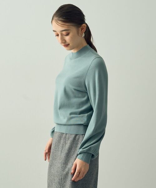 YECCA VECCA(イェッカヴェッカ)の「袖口ケーブルニット(ニット/セーター・レディース・ブラック/アイボリー/ブルーグリーン/レッド/キャメル・FREE)」の9枚目の写真