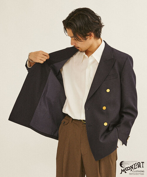 417 EDIFICE(フォーワンセブンエディフィス)の「【MOONLIGHT CLOTHING】DOUBLE BLAZER(その他アウター・メンズ・ネイビー・36/38/40/42)」の1枚目の写真