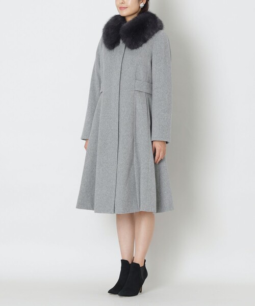 TO BE CHIC(トゥー ビー シック)の「ウールビーバー ロングコート(ステンカラーコート・レディース・ブラック・40)」の6枚目の写真