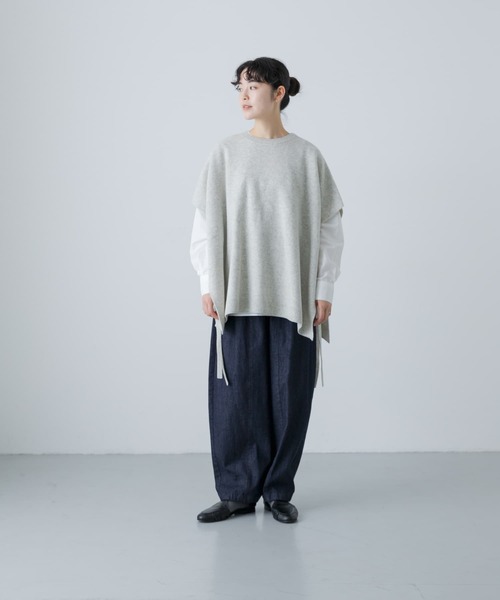 かぐれ（カグレ）の「ハミルトンワイドニットベスト（ベスト・レディース・チャコールグレー/ライトグレー・FREE）」の7枚目の写真