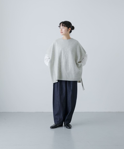 かぐれ（カグレ）の「ハミルトンワイドニットベスト（ベスト・レディース・チャコールグレー/ライトグレー・FREE）」の8枚目の写真